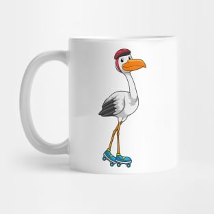 Stork as Inline skater with Roller skates Mug
